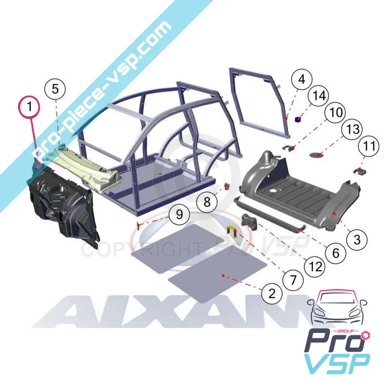 Schürze für aixam city crossline coupé (bereich) sensation )