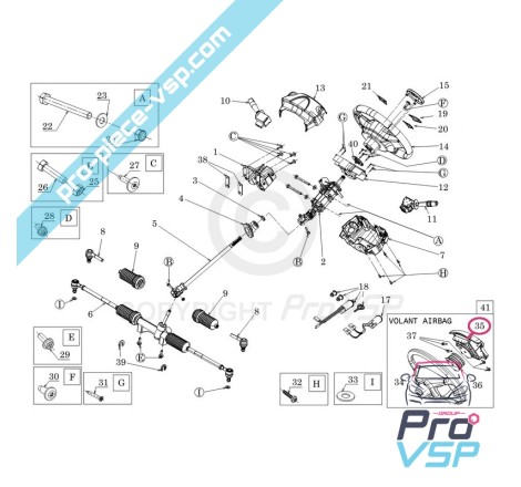 Module Airbag pour Microcar Dué Ligier