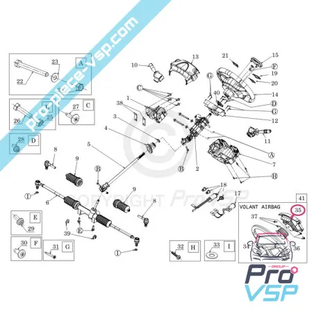 Module Airbag pour Microcar Dué Ligier