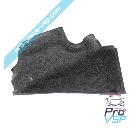Right rear wheel pass carpet
