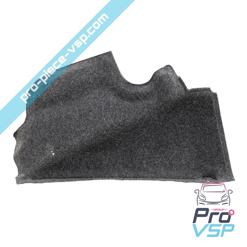 Right rear wheel pass carpet