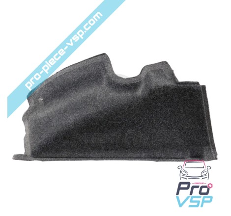 Right rear wheel pass carpet