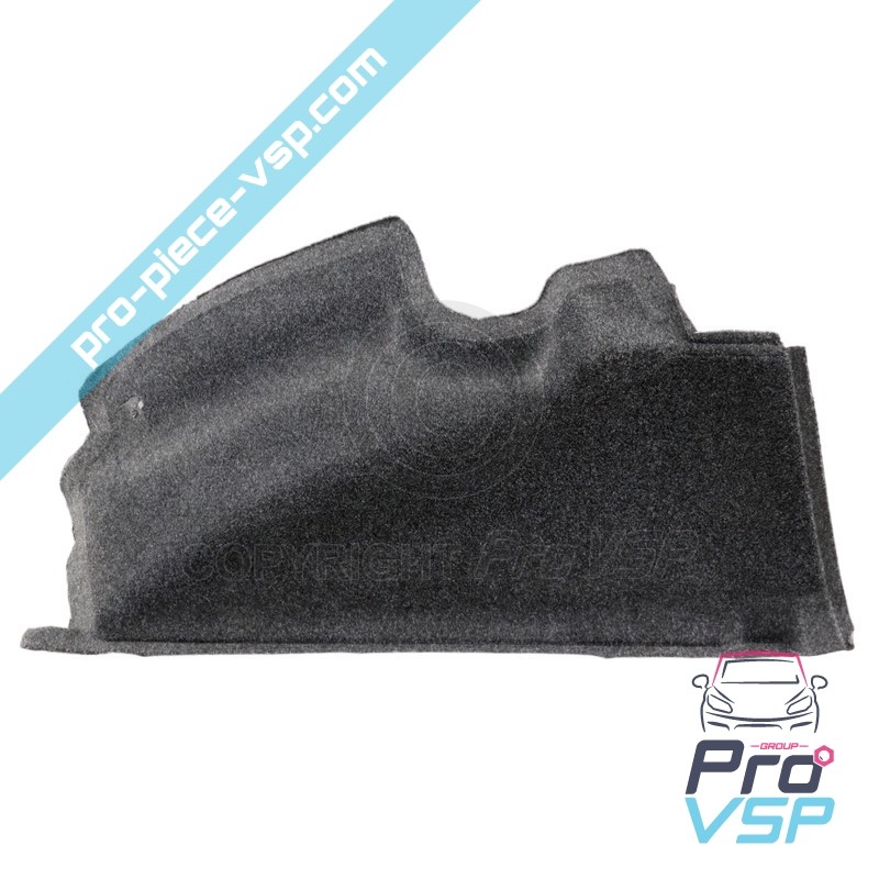 Right rear wheel pass carpet