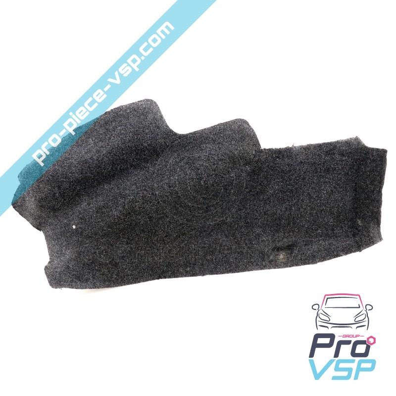Right rear wheel pass carpet