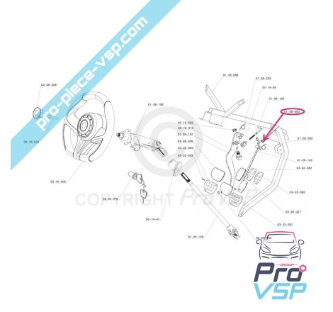 Câble d'accélérateur pour chatenet ch26 ch28 ch30 ch40 ch46 ( moteur lombardini )