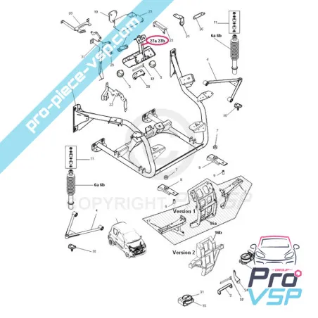 Supporto del motore posteriore