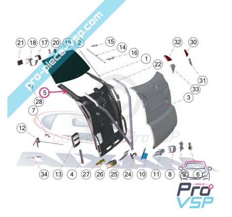 Pannello di hatchback