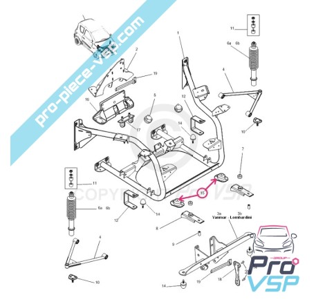 Bloco de motor frontal silencioso para microcar mgo 1 2 m8 f8c Jsrc ligier