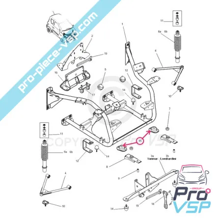 Blocul de motor frontal pentru microcar mgo 1 2 m8 f8c Jsrc ligier