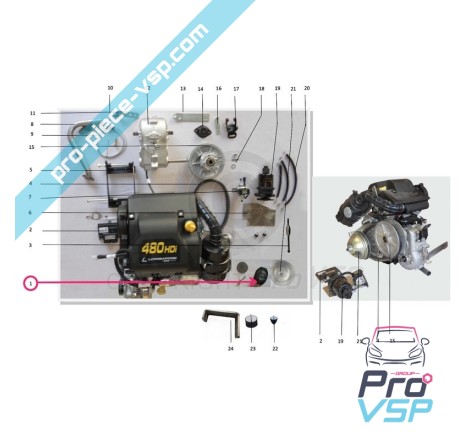 Stummer Front-Motorblock für Mikrocar mgo 1 2 m8 f8c JSRC-Ligier
