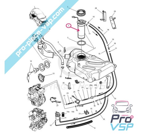 Jauge à carburant origine pour Microcar Ligier Dué