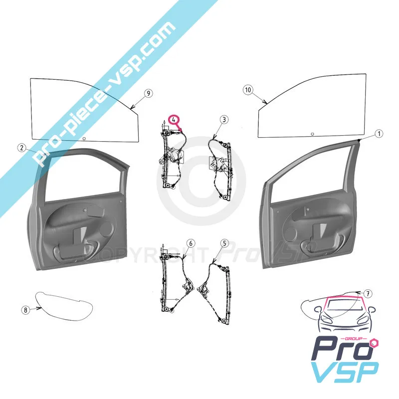 Linke elektrische Glasfenster für JDM albizia abaca