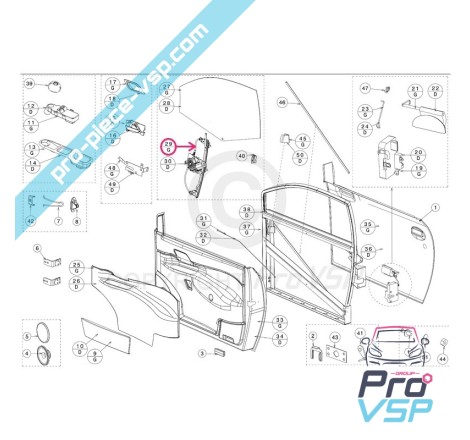 Left electric window regulator