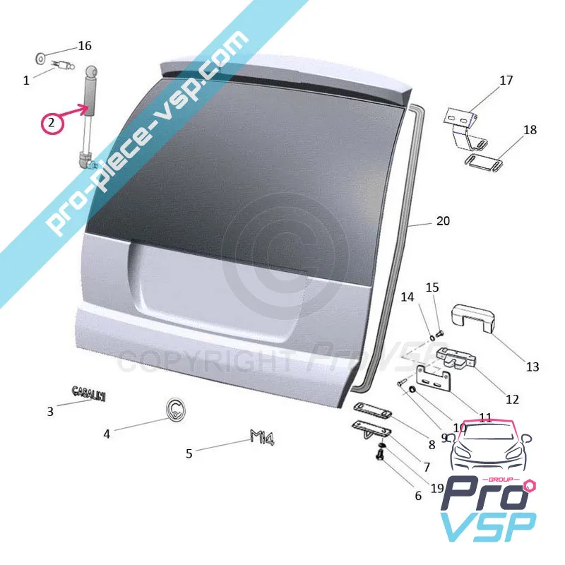 Tailgate casalini m14 m20