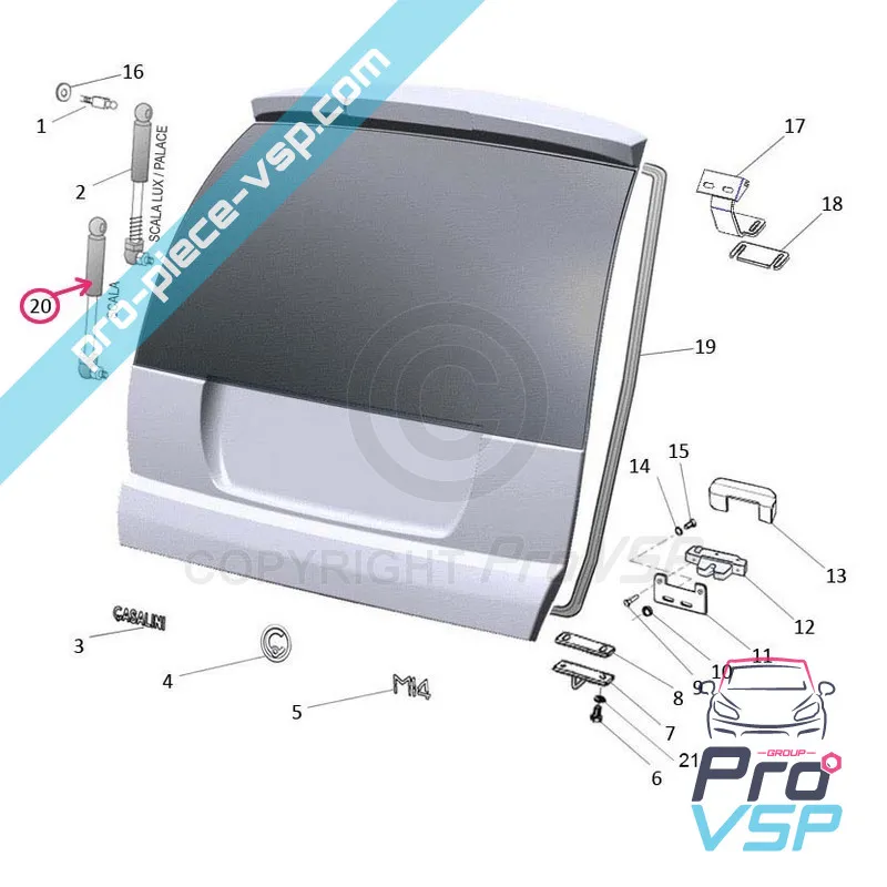 Takaluukku casalini m14 m20