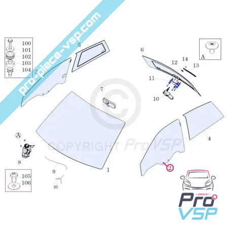 Fereastra ușii din stânga pentru Ligier Microcar