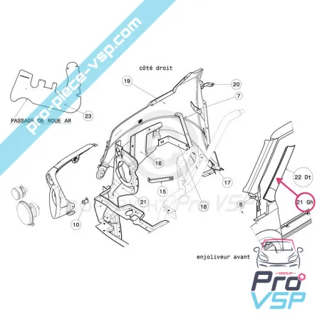 Menge der linken Außenpause für Jdm Xheos