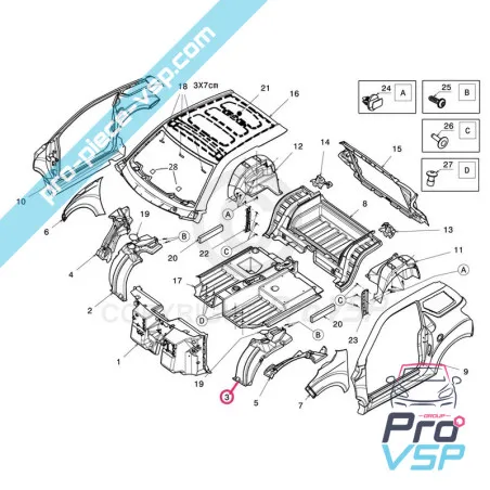 Anpassungsfähiger linker Vorderradpass für Ligier js50 js50l Phase 1