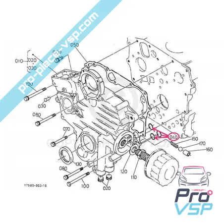 Timpul Carter O-Ring pentru Aixam MOTOR Kubota Z402 Z482