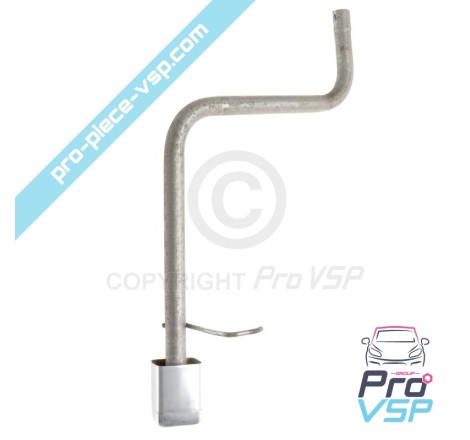 Rear exhaust tube with chrome output