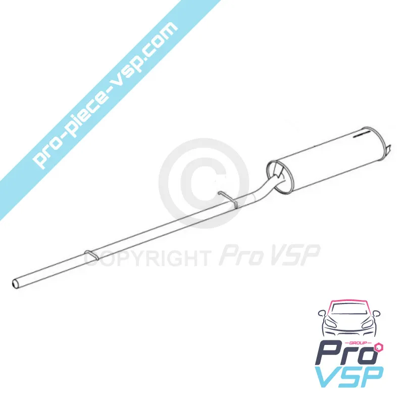 Truck exhaust silencer without a license Microcar Flex , Ligier Flex