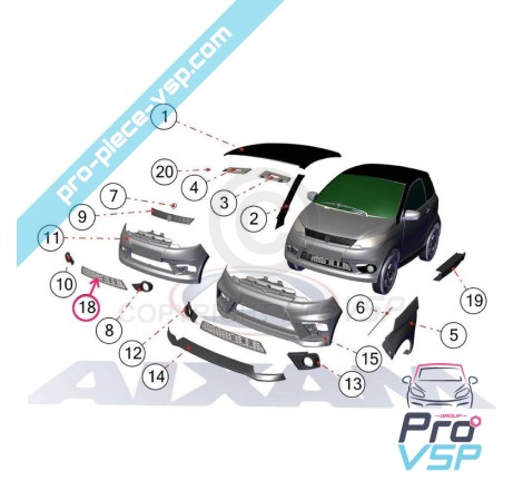 Front bumper grill