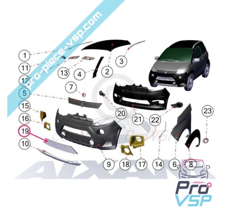 Front bumper grill