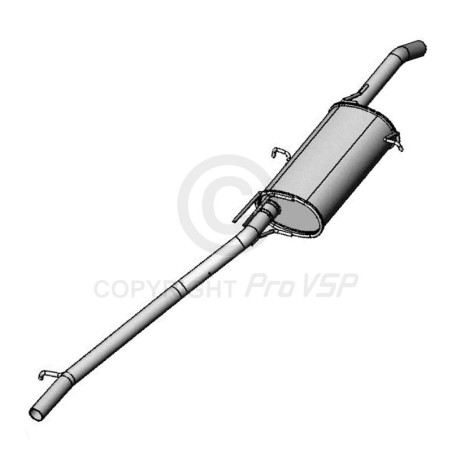 Stilles Auspuff für Ligier Be-up motorisierte Lombardini Lgw 523 MPI