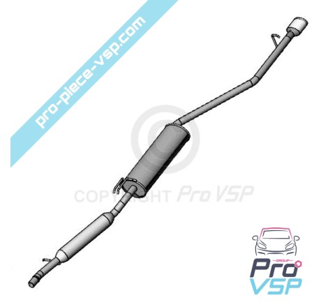 Escape silencioso + catalisador para Ligier Xtoo R , Rs, Optimax e Microcar Cargo