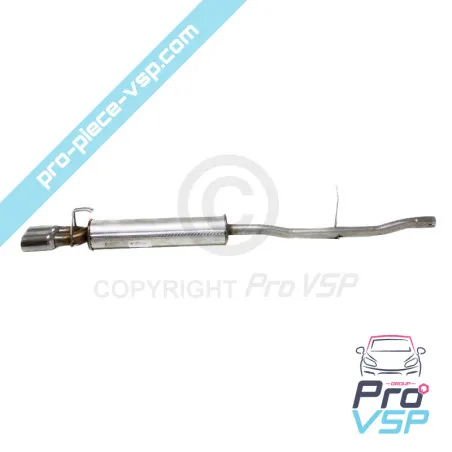 Silenciadores de escape traseiros dois resultados cromados pretos para Chatenet CH26 motorizado Yanmar