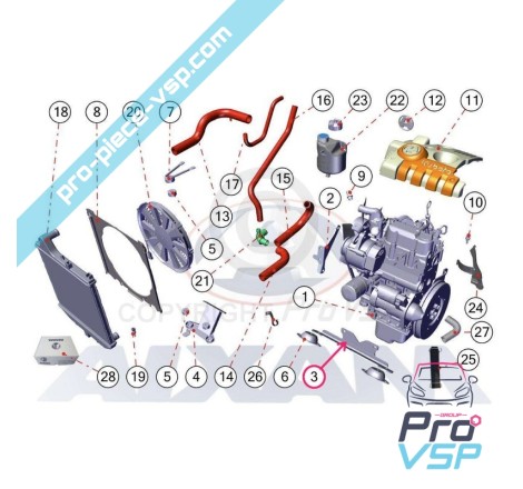 Soporte de motor frontal