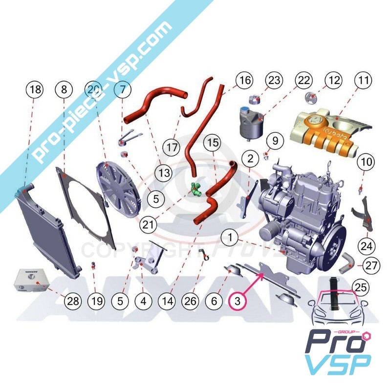 Soporte de motor frontal