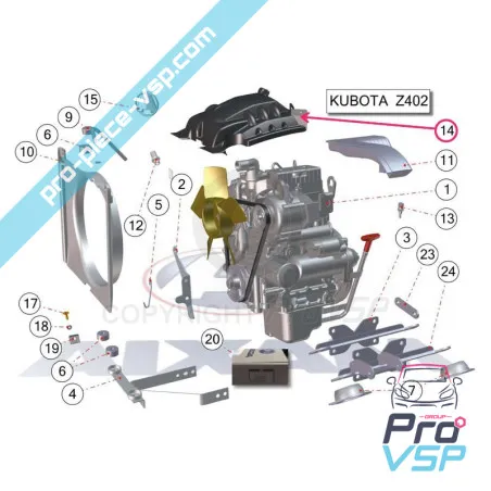 Izolarea fonică pe motor pentru Aixam Impulsion Vision