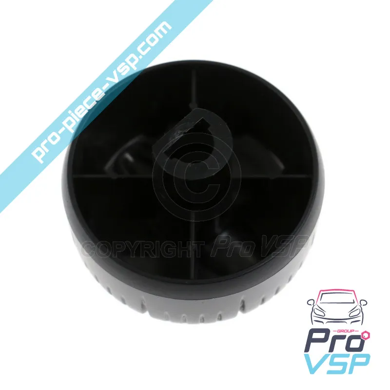 Black central ventilation knob for Aixam Vision 2nd editing and Sensation