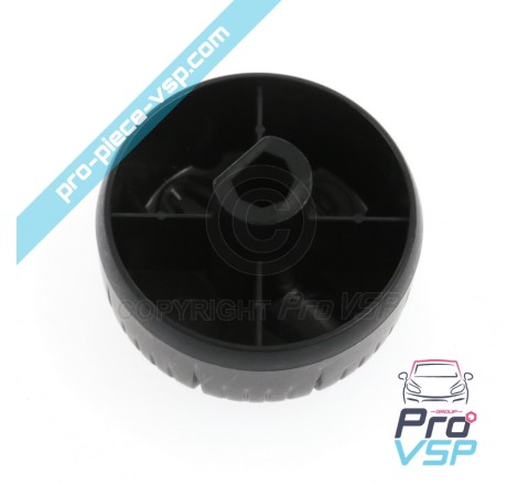 Black lateral ventilation knob