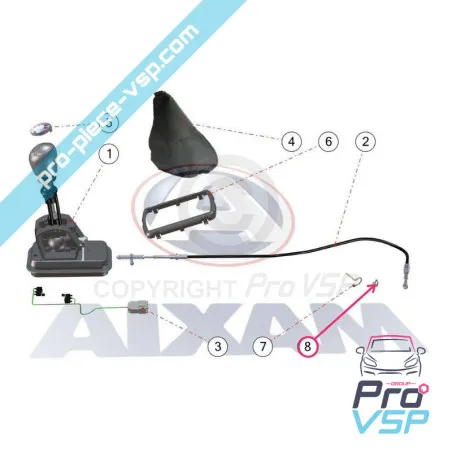 Inverter cable safety staple for Aixam Impulsion Vision Sensation Emotion