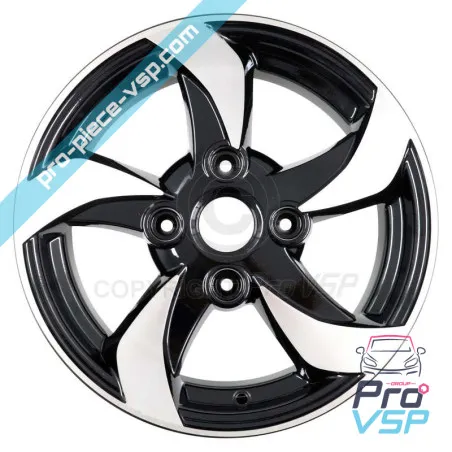 14 "borda de alumínio da turbina preta para Aixam Vision Sensation Emotion