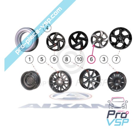 14-inch aluminum rim