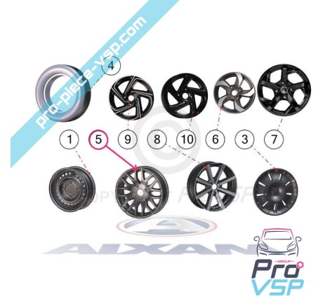 14-inch aluminum rim