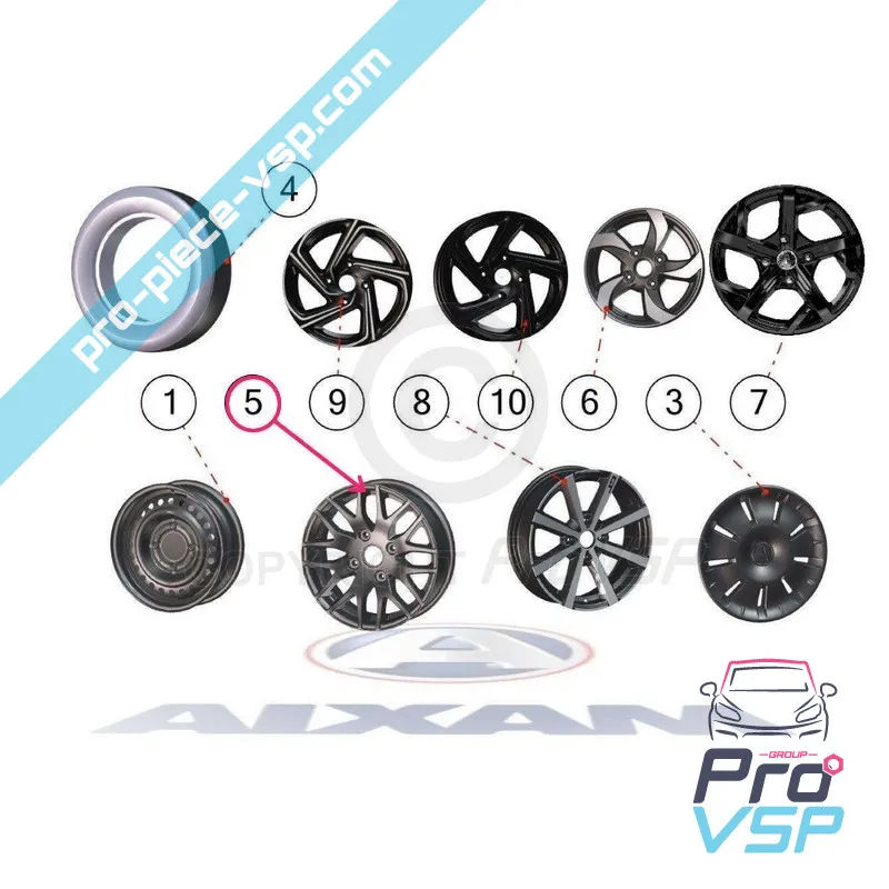 Aluminiu Rim 14 "raze pentru Aixam Impulsion Vision Sensation