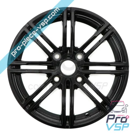 Llanta de aluminio satinado negro de 15 "para Aixam Vision Sensation