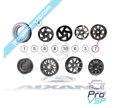 15 inches aluminum rim