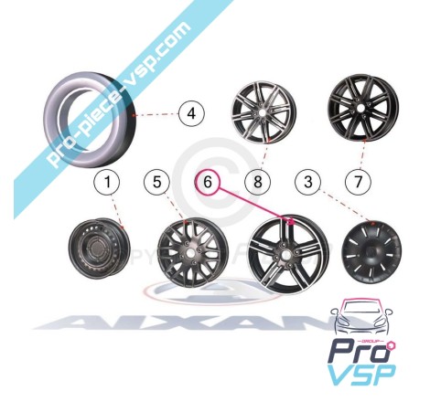 15 inches aluminum rim
