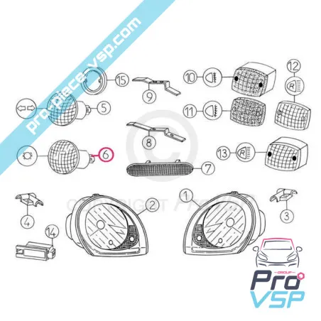 Bakljus Aixam 500.4 500.5 Plocka upp och Mac