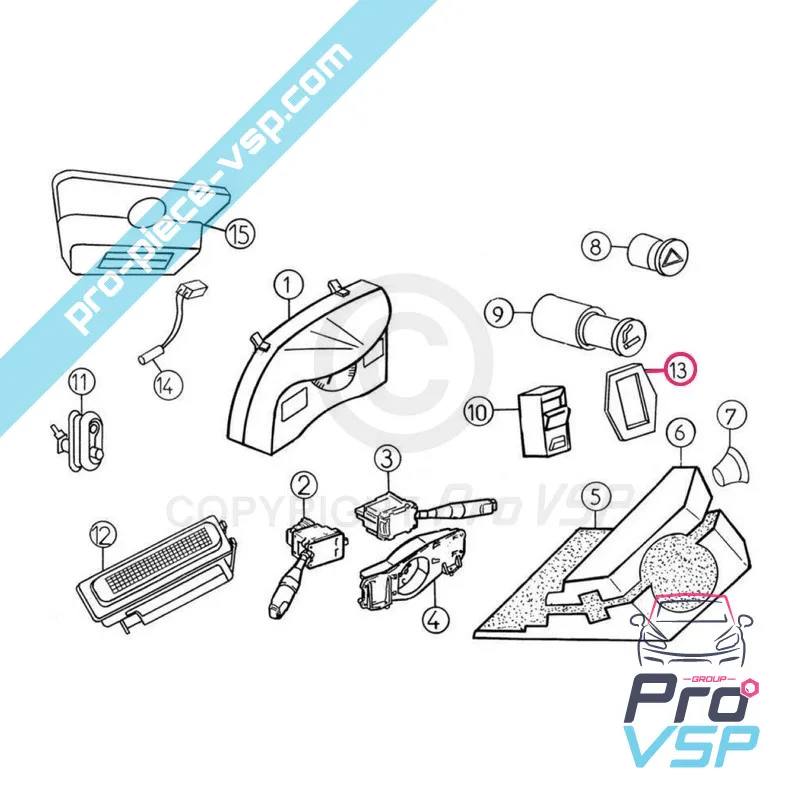 Fensterlift-Schalter-Rahmen für Aixam A721 A741 A751 City Crossline Roadline Scouty