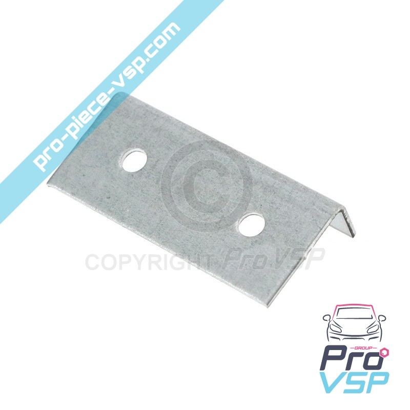 Against hood strike plate