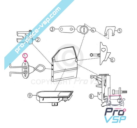 Arrêt de porte pour Aixam 300 400 500 400.4 400evo 500.4 500.5