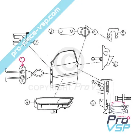 Door stop for Aixam 300 400 500 400.4 400evo 500.4 500.5