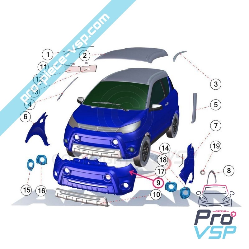 Auto paraurti anteriore senza permesso Aixam Crossline Vision