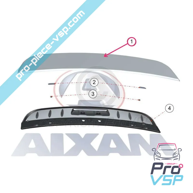 Fließheckabdeckung für Aixam Coupé Impulsion und Vision